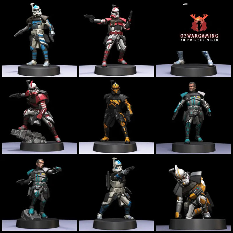 Clone Army Elite Troops |Galactic Armory 32mm SCI-FI Wargaming Miniatures Role Playing Miniatures