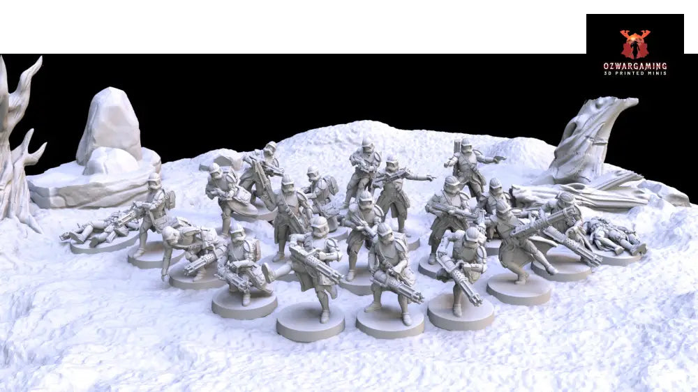 Clone Army Heavy Troopers |Galactic Armory 32mm SCI-FI Wargaming Miniatures Role Playing Miniatures