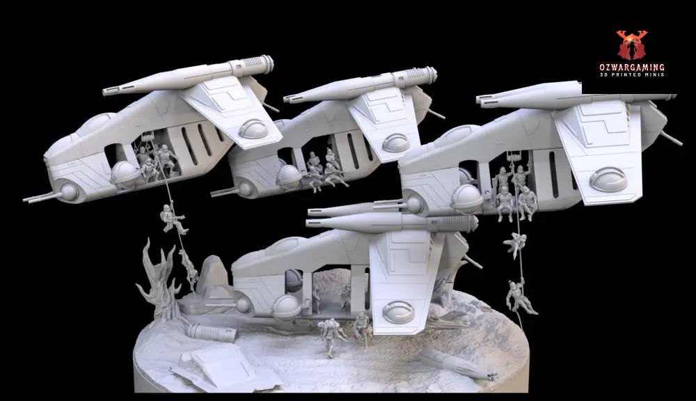 Clone Army LAAT Gunship |Galactic Armory 32mm SCI-FI Wargaming Miniatures Role Playing Miniatures