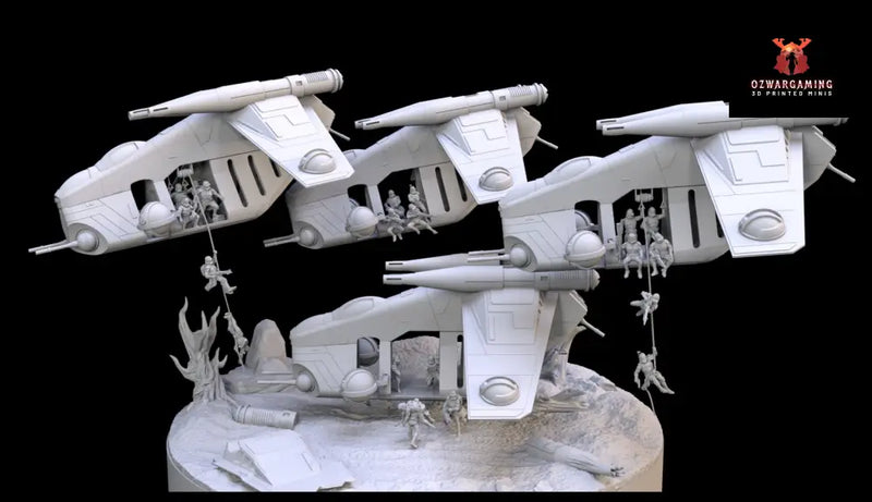 Clone Army LAAT Gunship |Galactic Armory 32mm SCI-FI Wargaming Miniatures Role Playing Miniatures