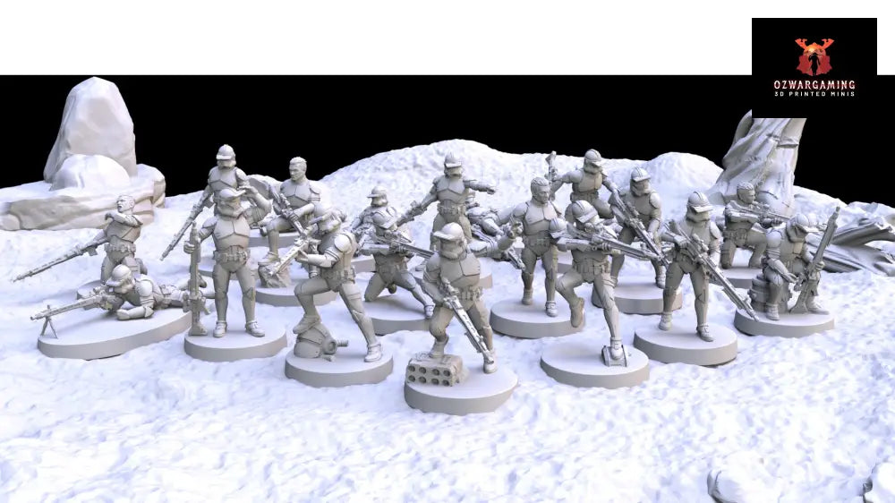 Clone Army Specialists |Galactic Armory 32mm SCI-FI Wargaming Miniatures Role Playing Miniatures