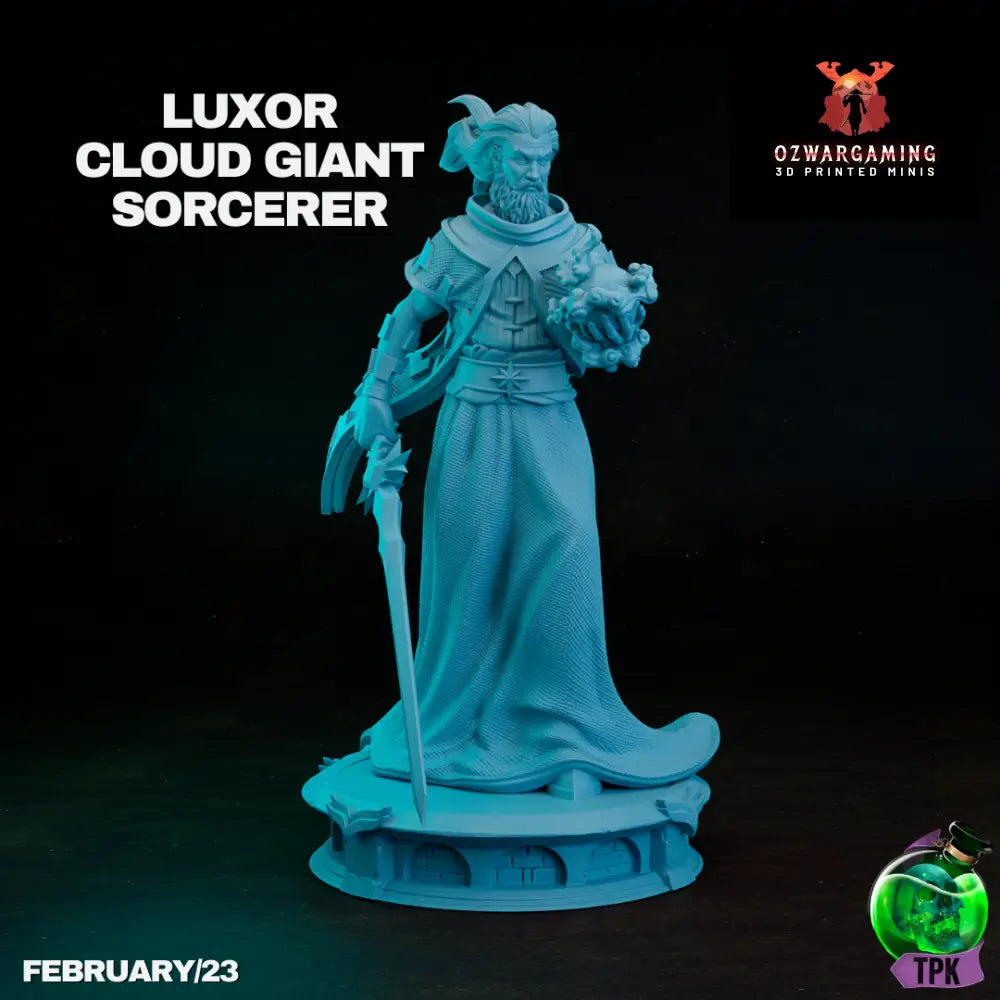 Cloud Giant Sorcerer Luxor | TPK Lab 32mm Fantasy Tabletop RPG Miniatures Role Playing Miniatures