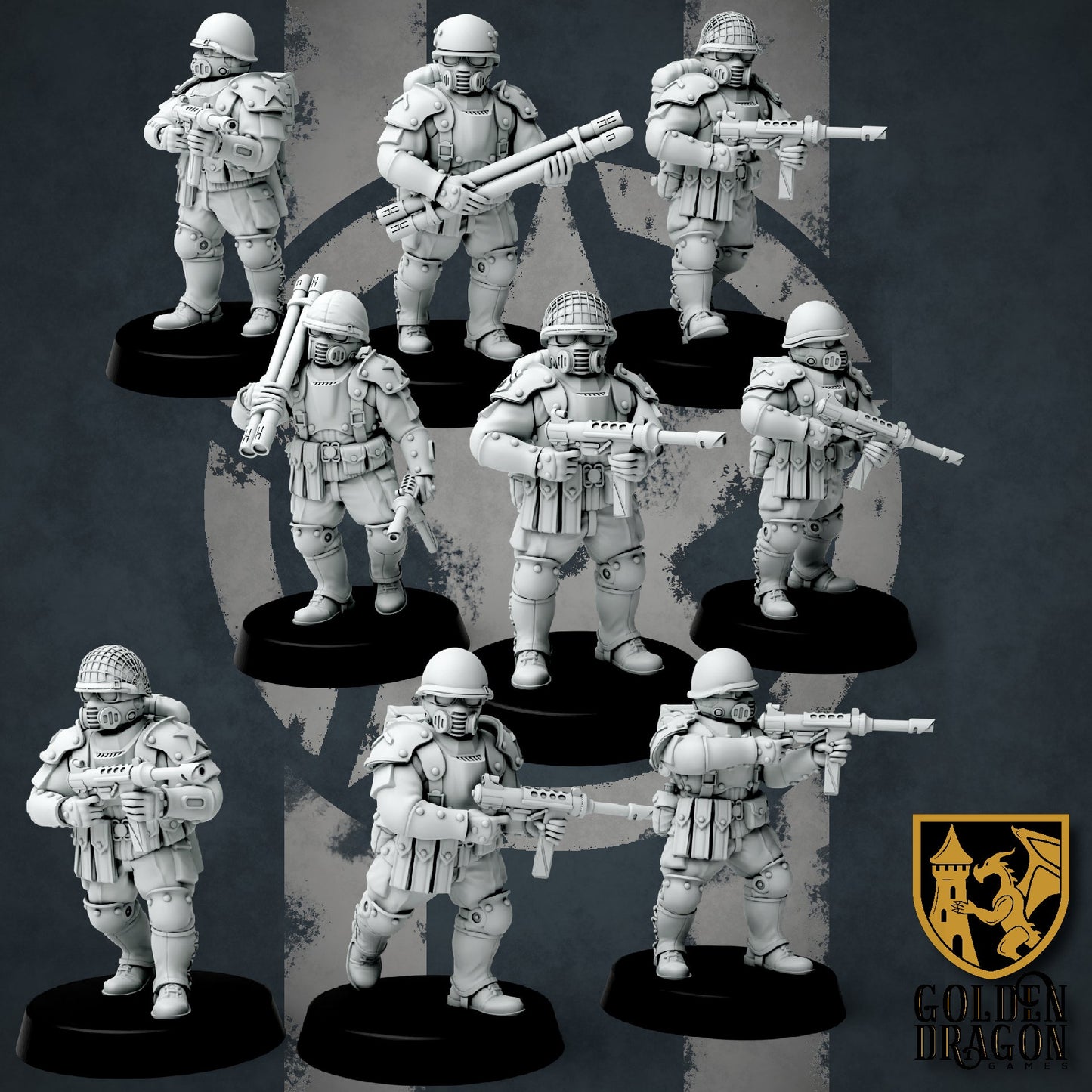 United States of America Elite Infantry | Golden Dragon Games Weird WW2 Role Playing Miniatures