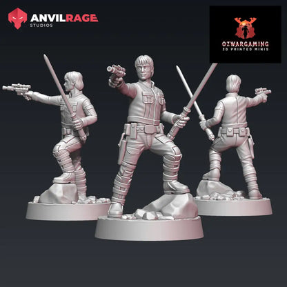 Commander Luke | Anvilrage Galactic SciFi Miniatures 32mm 1/47 Legion Scale Role Playing Miniatures
