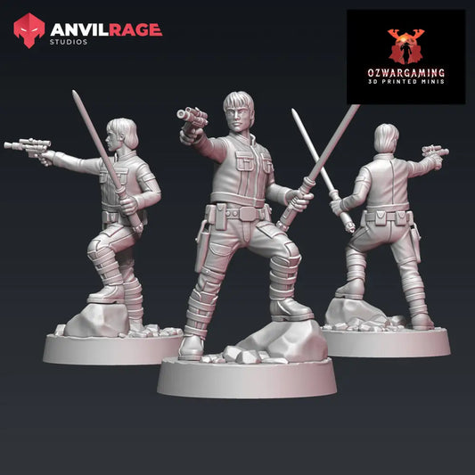 Commander Luke | Anvilrage Galactic SciFi Miniatures 32mm 1/47 Legion Scale Role Playing Miniatures