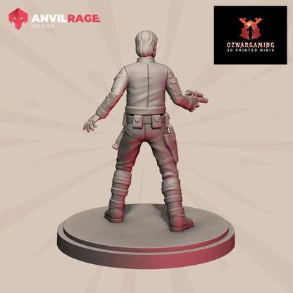 Commander Luke | Anvilrage Galactic SciFi Miniatures Shatter Scale Role Playing Miniatures