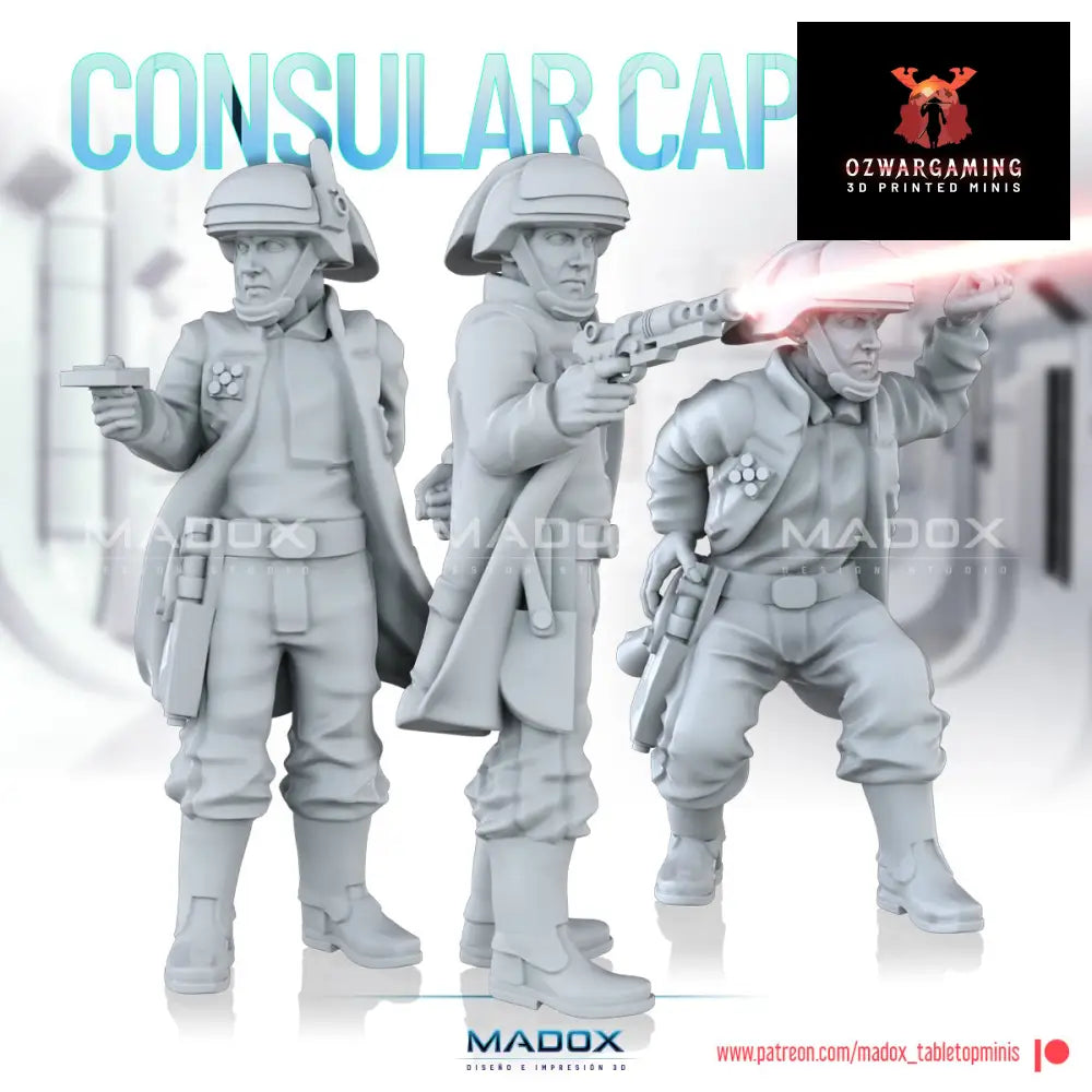Consular Captains | Warbear Studios 28mm SciFi Wargaming Miniatures Role Playing Miniatures