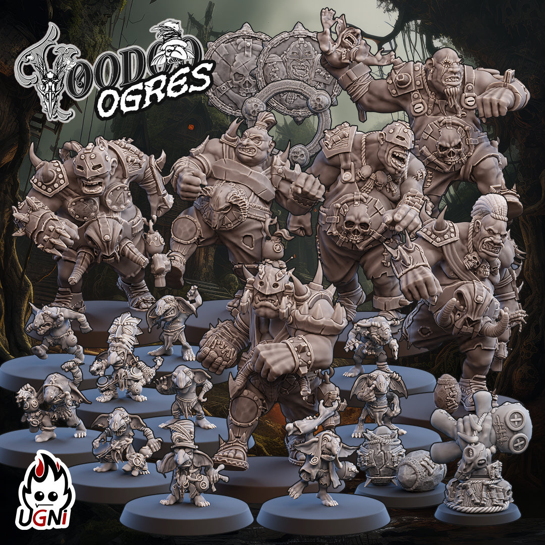 Voodoo Ogres Fantasy Football Team | Ugni Miniatures Role Playing Miniatures