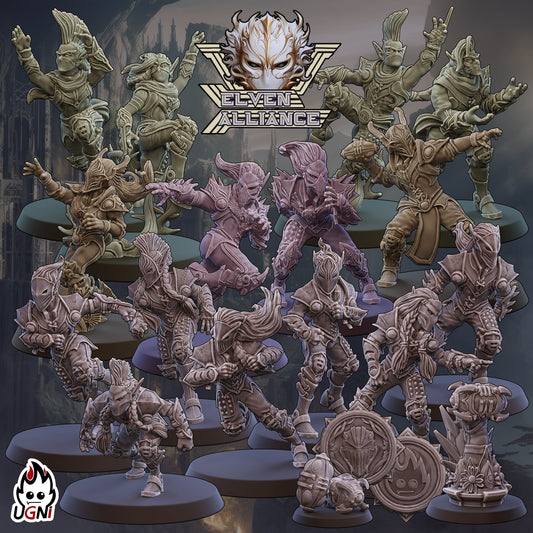Elven Alliance Fantasy Football Team | Ugni Miniatures Role Playing Miniatures
