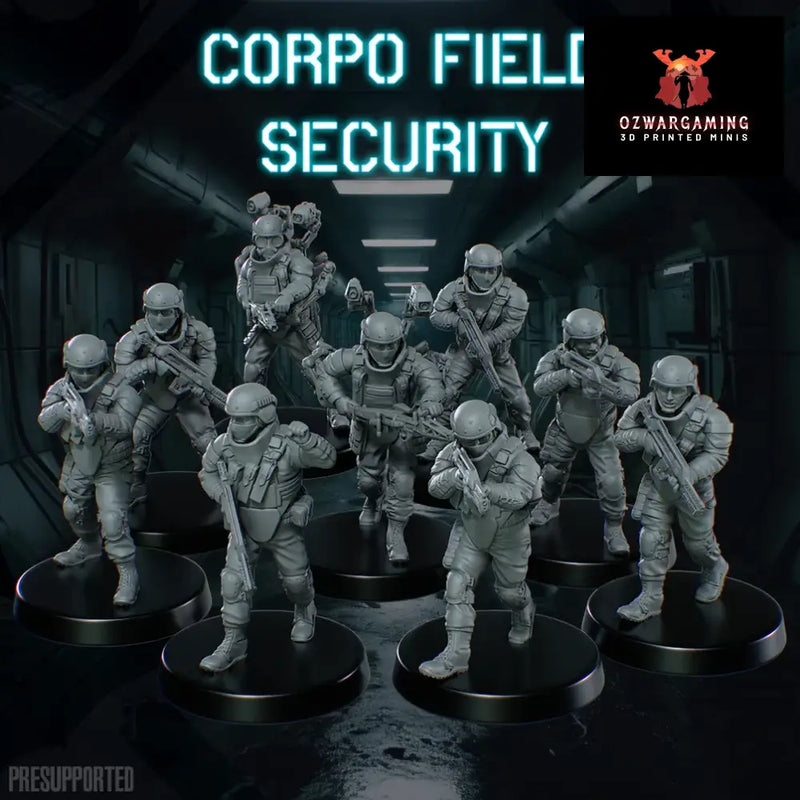 Corpo Field Security | Skullforge Studios 32mm SciFi Wargaming Miniatures Role Playing Miniatures