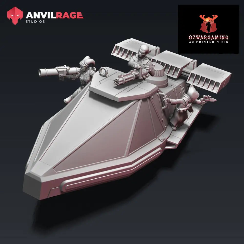 Courier Speeder | Anvilrage Galactic SciFi Miniatures 32mm 1/47 Legion Scale Role Playing Miniatures