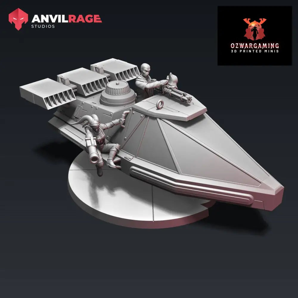 Courier Speeder | Anvilrage Galactic SciFi Miniatures 32mm 1/47 Legion Scale Role Playing Miniatures