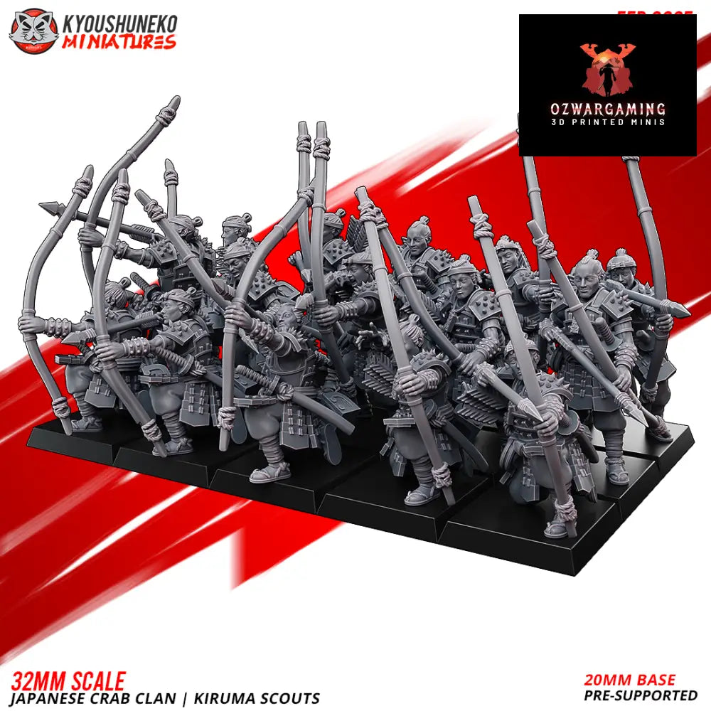 Crab Clan Kiruma Scouts | Kyoushuneko 28/32mm Fantasy Wargaming Miniatures Role Playing Miniatures