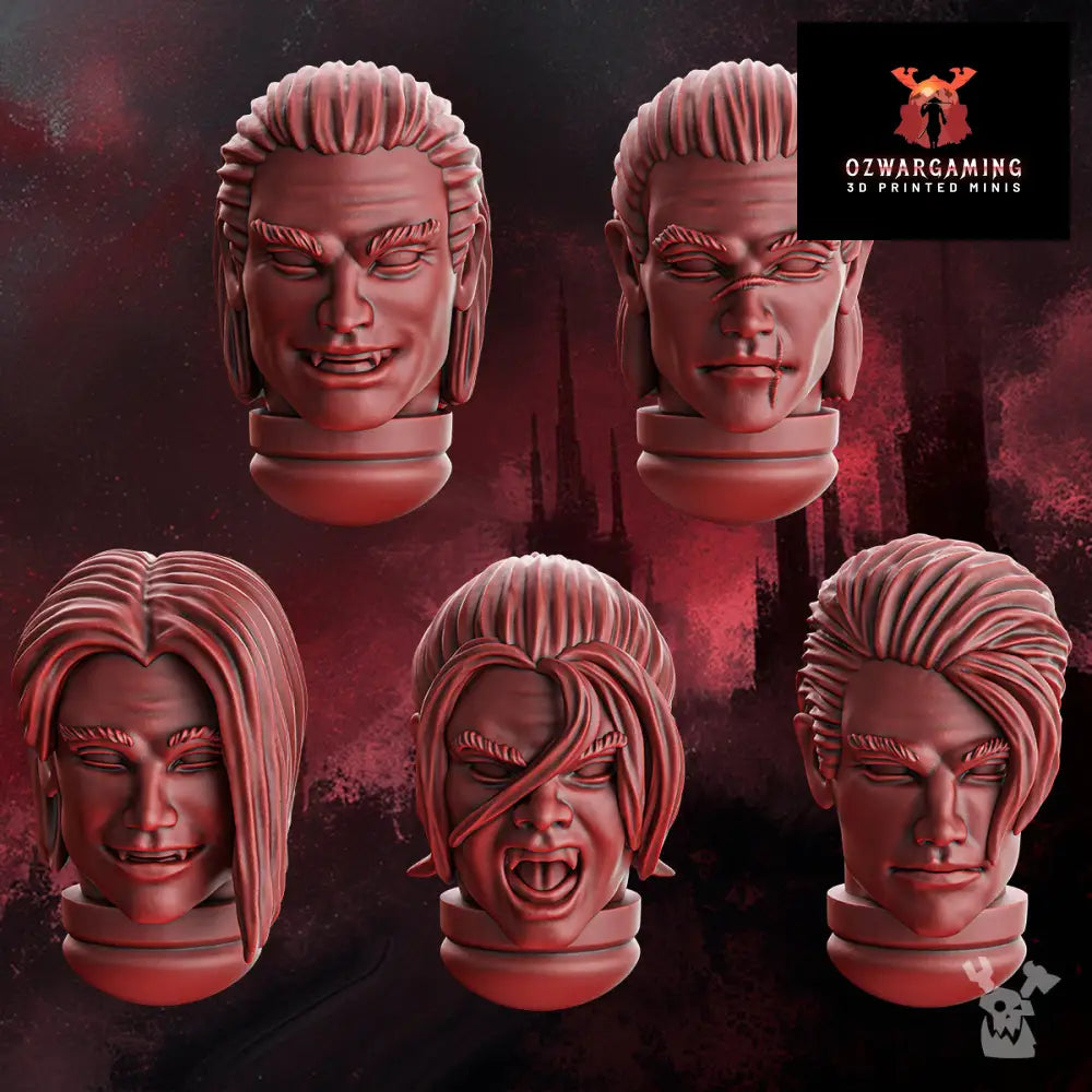 Crimson Wings Male Heads | DakkaDakka.store Grimdark Wargaming Miniatures Role Playing Miniatures