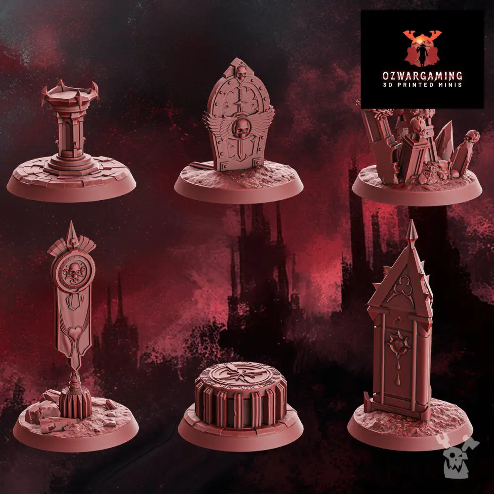 Crimson Wings Objective Markers | DakkaDakka.store Grimdark Wargaming Miniatures Role Playing Miniatures