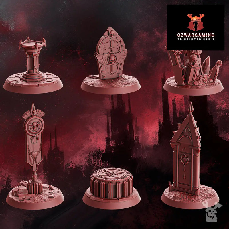 Crimson Wings Objective Markers | DakkaDakka.store Grimdark Wargaming Miniatures Role Playing Miniatures
