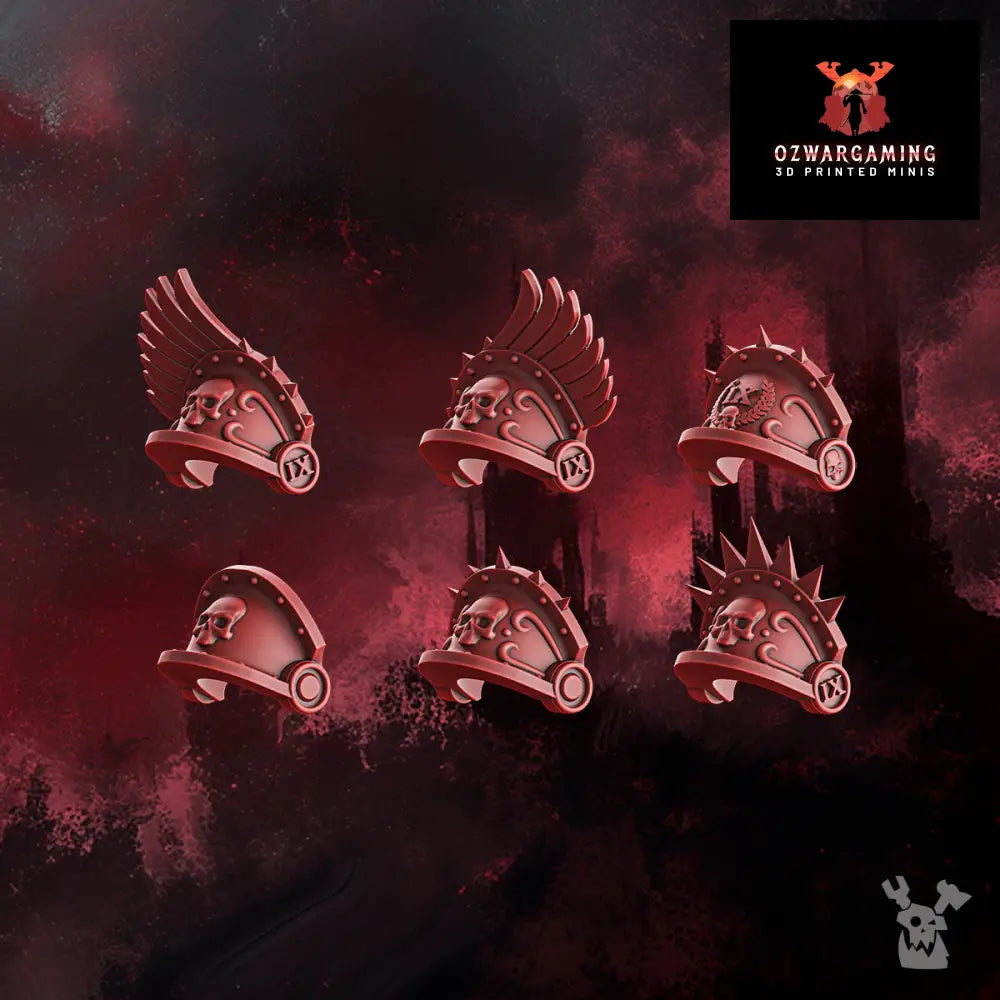 Crimson Wings Shoulder Pads | DakkaDakka.store Grimdark Wargaming Miniatures Role Playing Miniatures