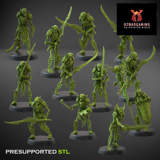 Crypt Nightmares Boneguard Great Weapons | Claybeast Creations 28mm Fantasy Wargaming Miniatures Role Playing Miniatures