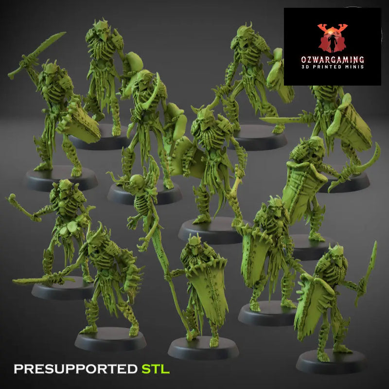 Crypt Nightmares Boneguard Shields | Claybeast Creations 28mm Fantasy Wargaming Miniatures Role Playing Miniatures