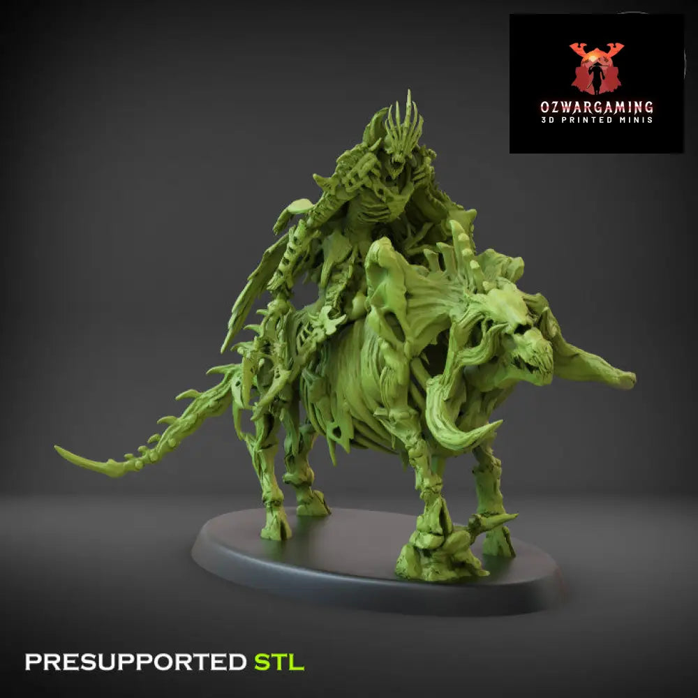 Crypt Nightmares Marrow King Mounted | Claybeast Creations 28mm Fantasy Wargaming Miniatures Role Playing Miniatures
