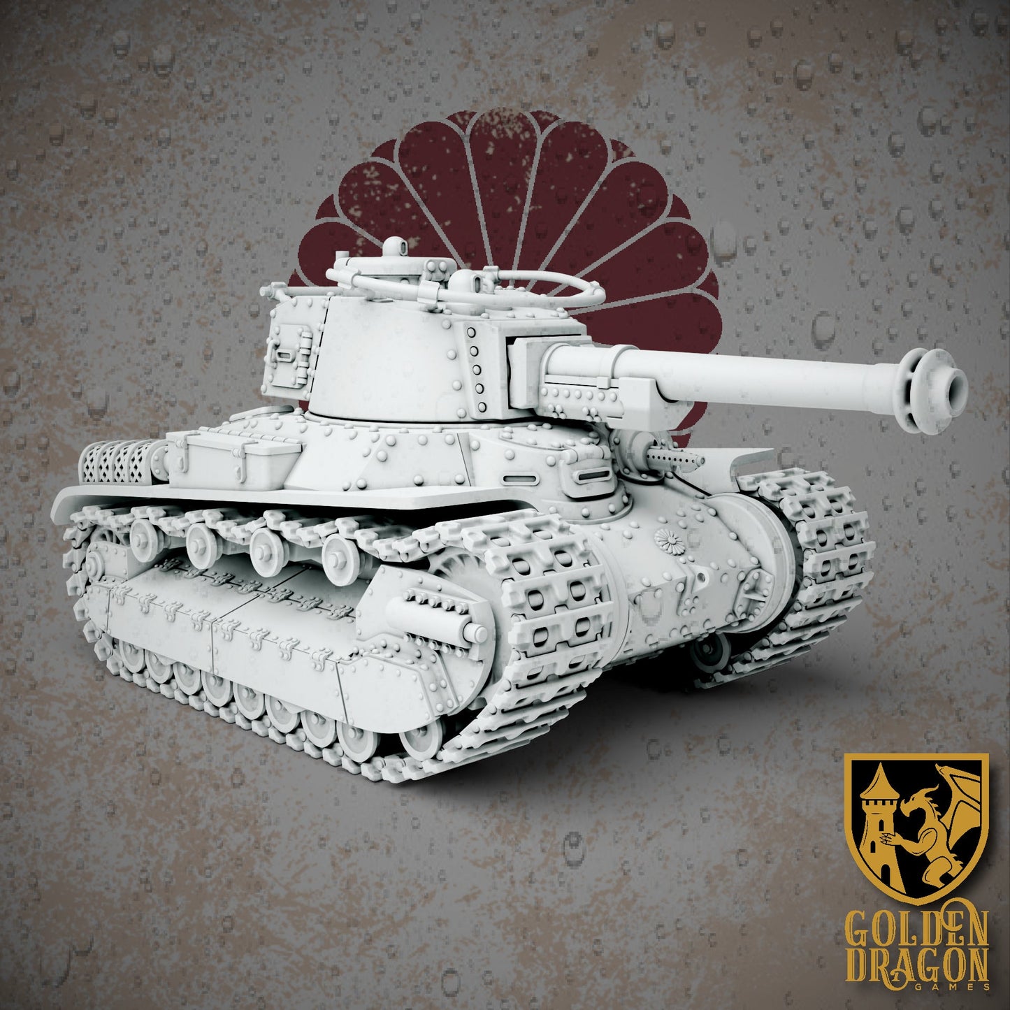 Empire of Japan Type 87 Chi-Wo-Kai Battle Tank | Golden Dragon Games Weird WW2 Role Playing Miniatures