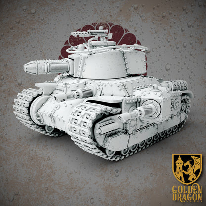 Empire of Japan Type 87 Chi-Wo-Kai Battle Tank | Golden Dragon Games Weird WW2 Role Playing Miniatures