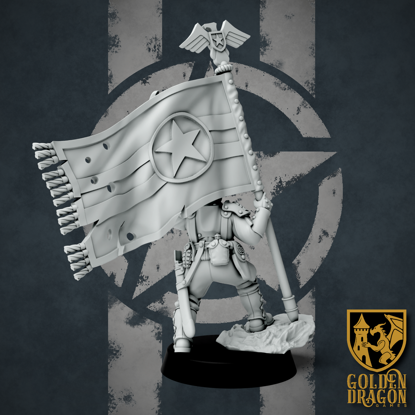 United States of America Sergeant Douglas Donahue - Hero of the Starborne | Golden Dragon Games Weird WW2 Role Playing