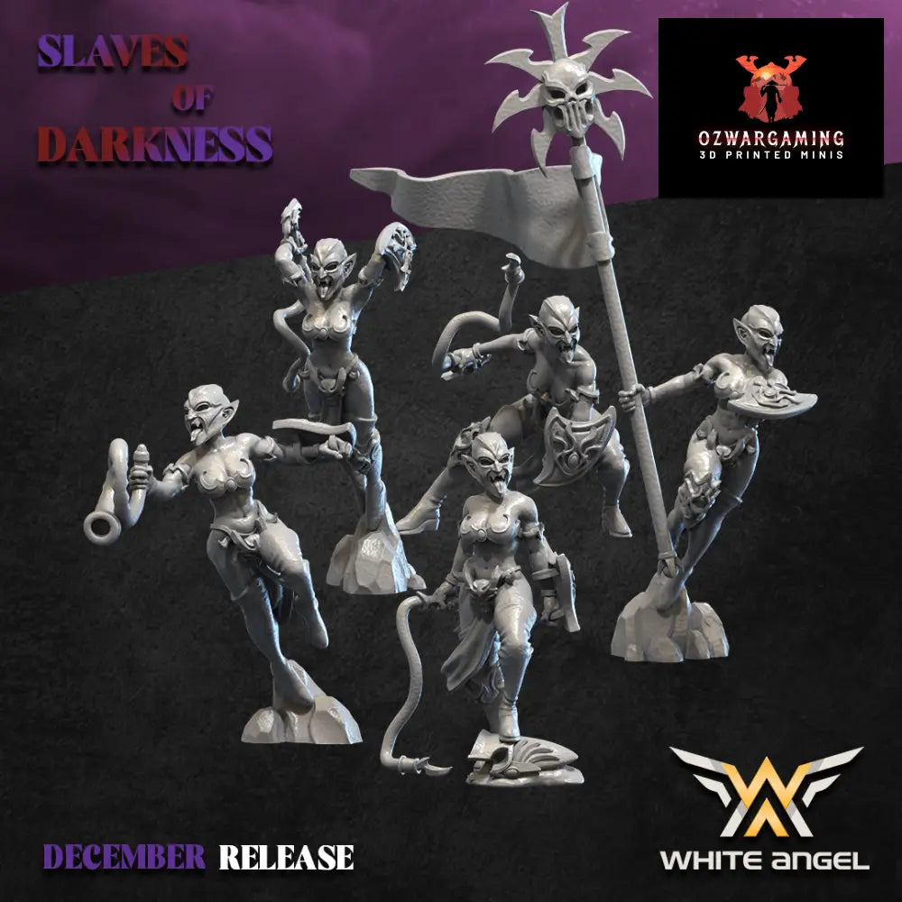 Dark Elf Blood Drinkers | White Angel 28/32mm Fantasy Wargaming Miniatures