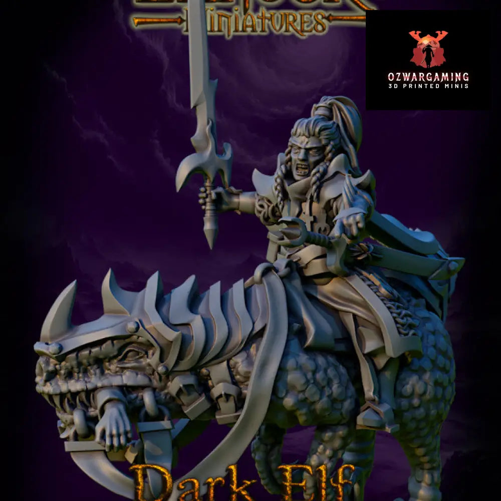 Dark Elf Commander | Landor Miniatures 28/32mm Fantasy Wargaming Miniatures