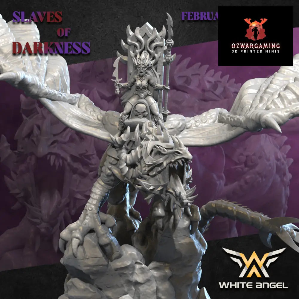 Dark Elf Dragon Mother | White Angel 28/32mm Fantasy Wargaming Miniatures