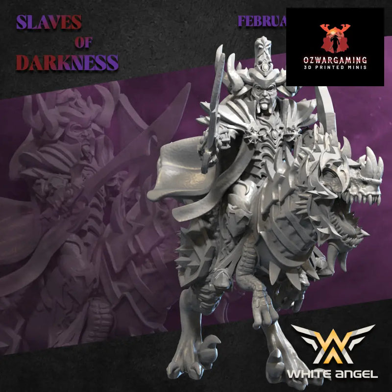 Dark Elf Emperor on Raptor | White Angel 28/32mm Fantasy Wargaming Miniatures