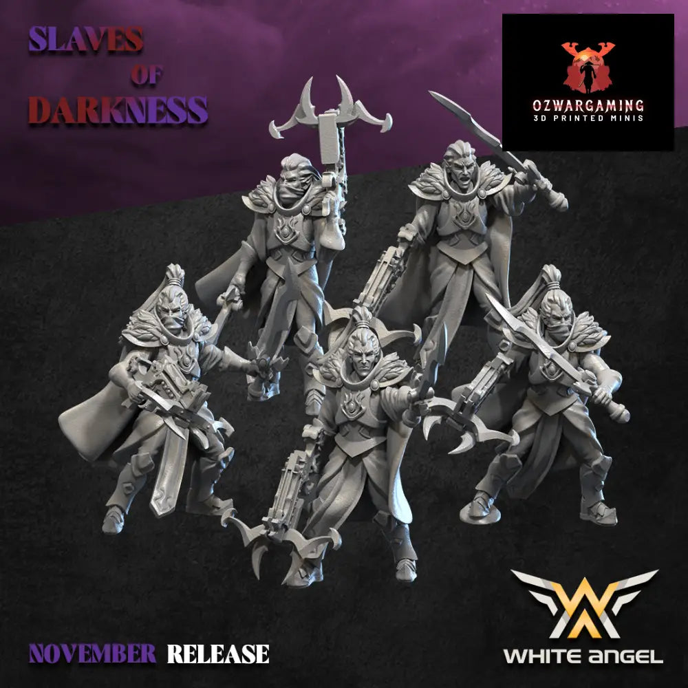 Dark Elf Shadow Warriors Crossbows | White Angel 28/32mm Fantasy Wargaming Miniatures