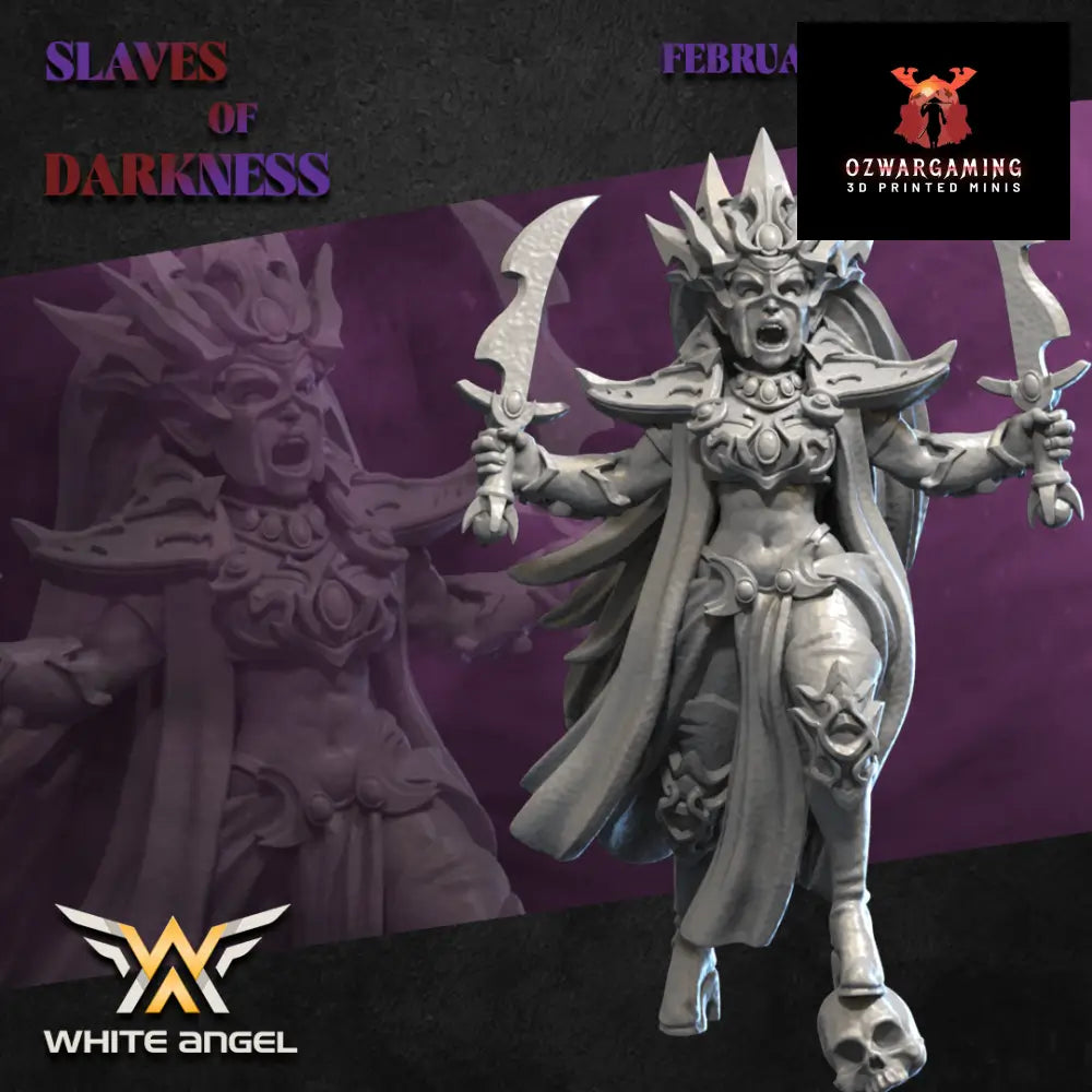 Dark Elf Dark Sorceress | White Angel 28/32mm Fantasy Wargaming Miniatures