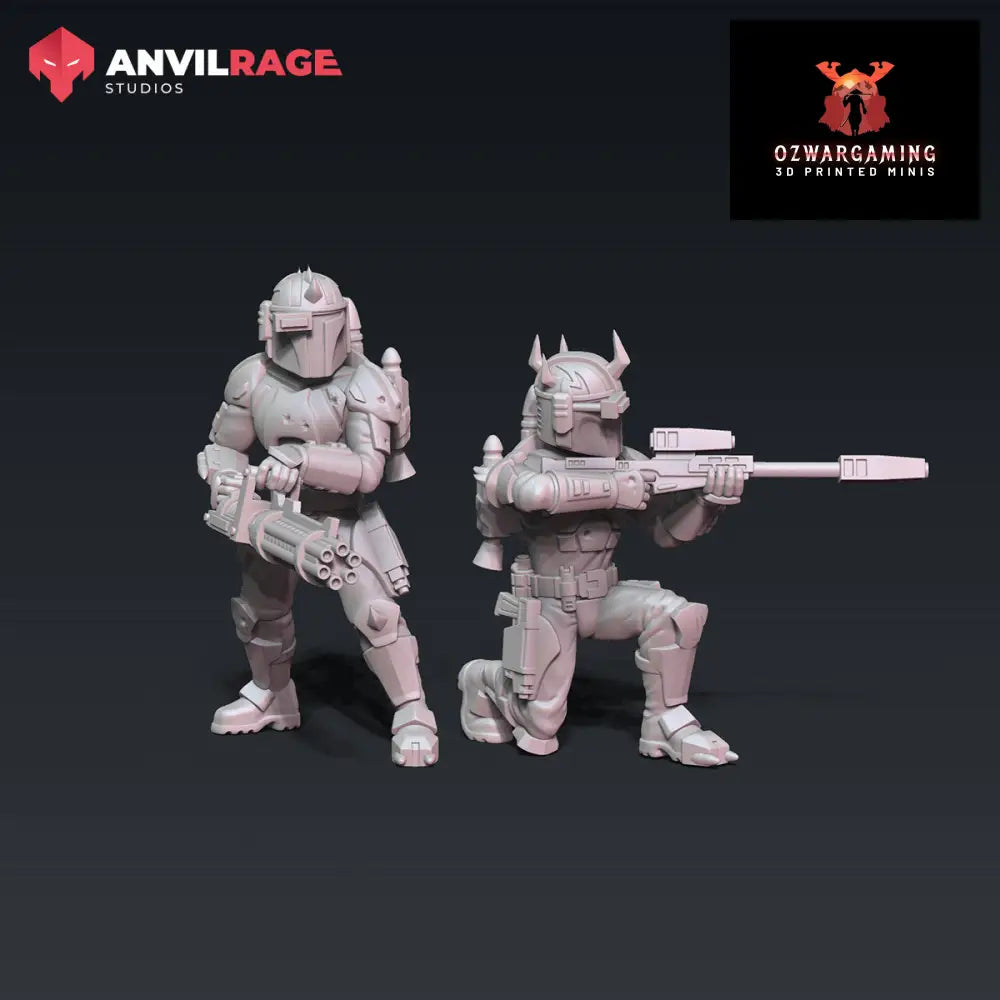 Dark Mercenaries | Anvilrage Galactic SciFi Miniatures 32mm 1/47 Legion Scale Role Playing Miniatures
