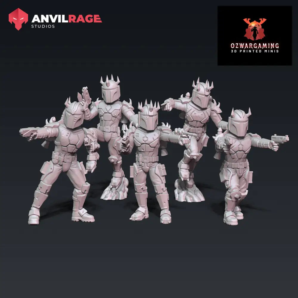 Dark Mercenaries | Anvilrage Galactic SciFi Miniatures 32mm 1/47 Legion Scale Role Playing Miniatures
