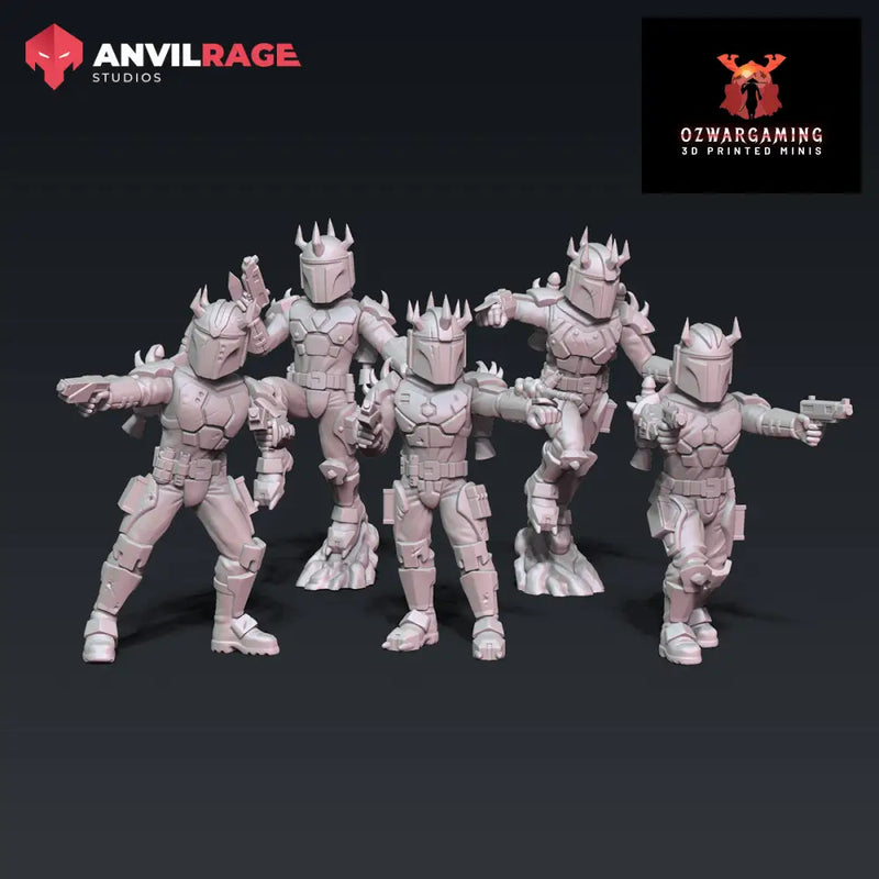 Dark Mercenaries | Anvilrage Galactic SciFi Miniatures 32mm 1/47 Legion Scale Role Playing Miniatures