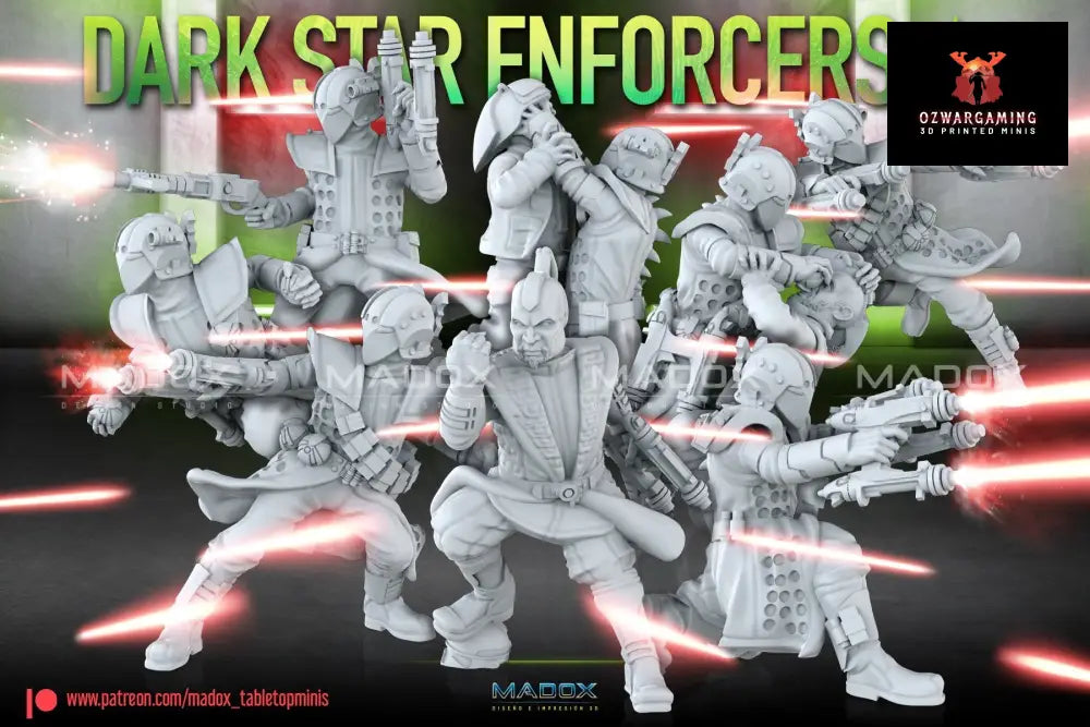 Dark Star Enforcers Monopose | Warbear Studios 28mm SciFi Wargaming Miniatures Role Playing Miniatures