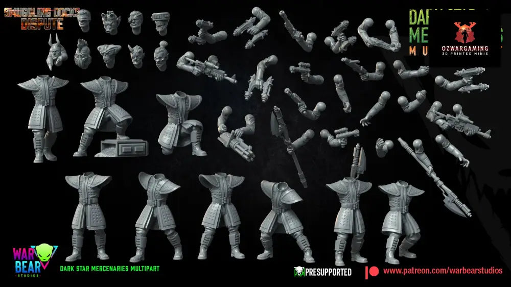 Dark Star Mercenaries Build Kit | Warbear Studios 28mm SciFi Wargaming Miniatures Role Playing Miniatures