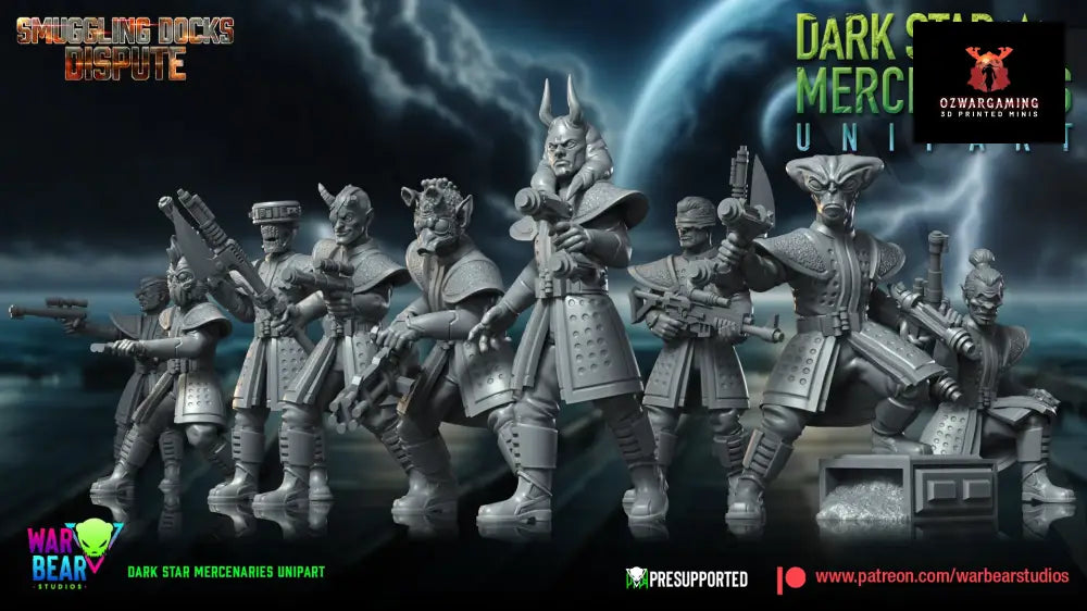 Dark Star Mercenaries Monopose | Warbear Studios 28mm SciFi Wargaming Miniatures Role Playing Miniatures