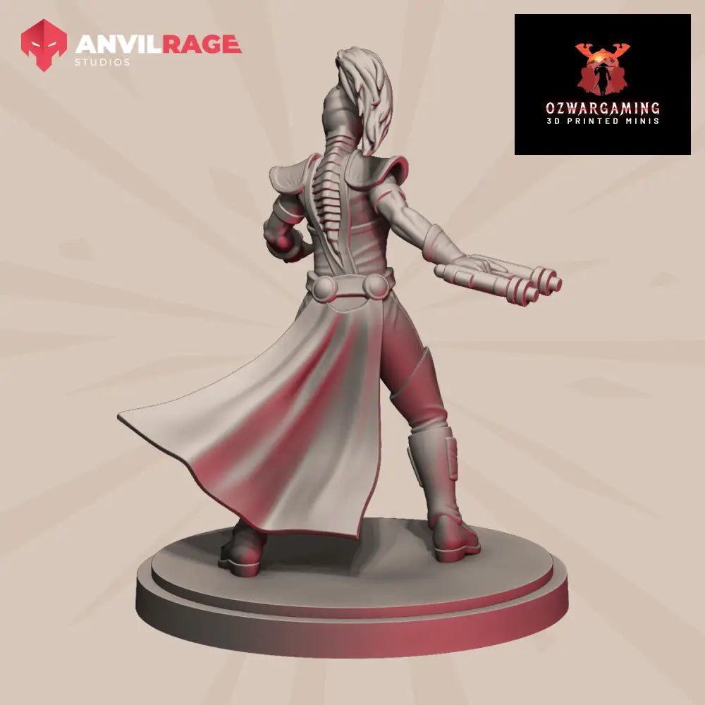 Dark Sun Dame | Anvilrage Galactic SciFi Miniatures Shatter Scale Role Playing Miniatures
