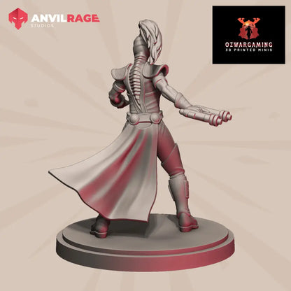 Dark Sun Dame | Anvilrage Galactic SciFi Miniatures Shatter Scale Role Playing Miniatures