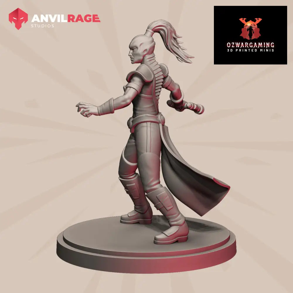 Dark Sun Dame | Anvilrage Galactic SciFi Miniatures Shatter Scale Role Playing Miniatures