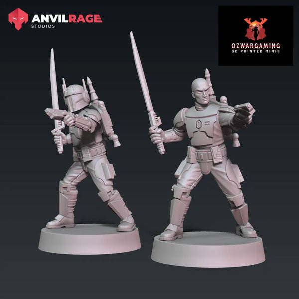 Death Watch Commander | Anvilrage Galactic SciFi Miniatures 32mm 1/47 Legion Scale Role Playing Miniatures