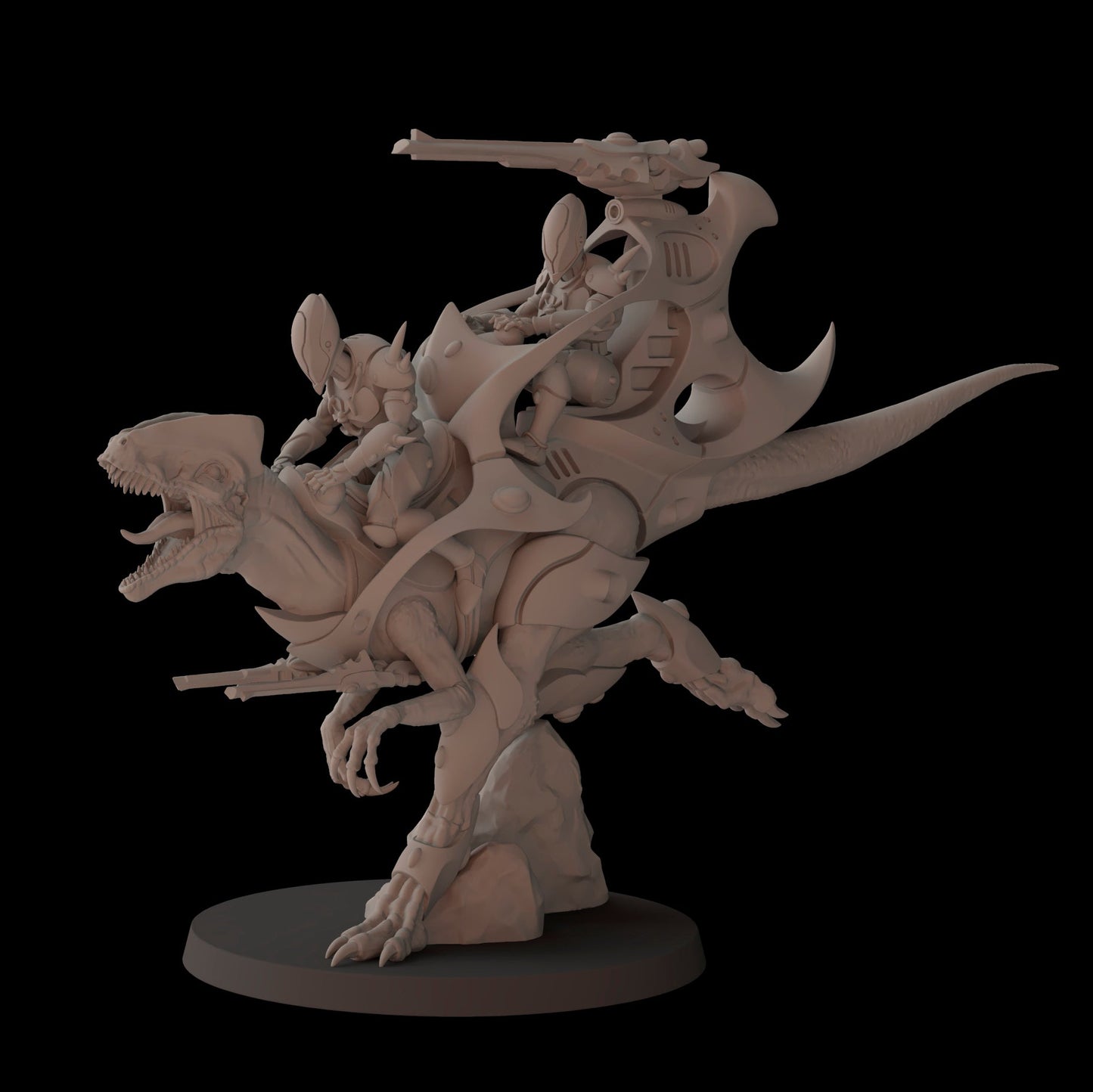 Exodite Space Elves Dilophosaurus | Fantasy Cult 32mm Grimdark Wargaming Miniatures Role Playing Miniatures