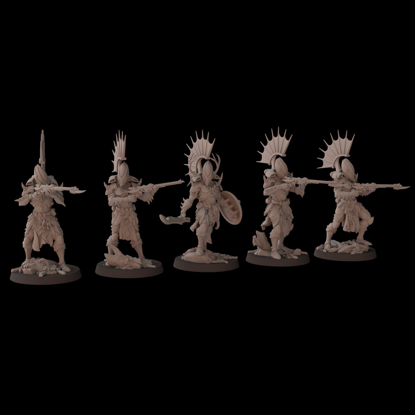 Exodite Space Elves Elite Guard | Fantasy Cult 32mm Grimdark Wargaming Miniatures Role Playing Miniatures