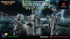 Dock Civilians Build Kit | Warbear Studios 28mm SciFi Wargaming Miniatures Role Playing Miniatures