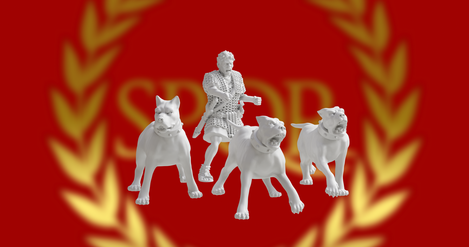 Imperial Roman War Dogs | 3D Breed 28mm Ancients Wargaming Miniatures Role Playing Miniatures