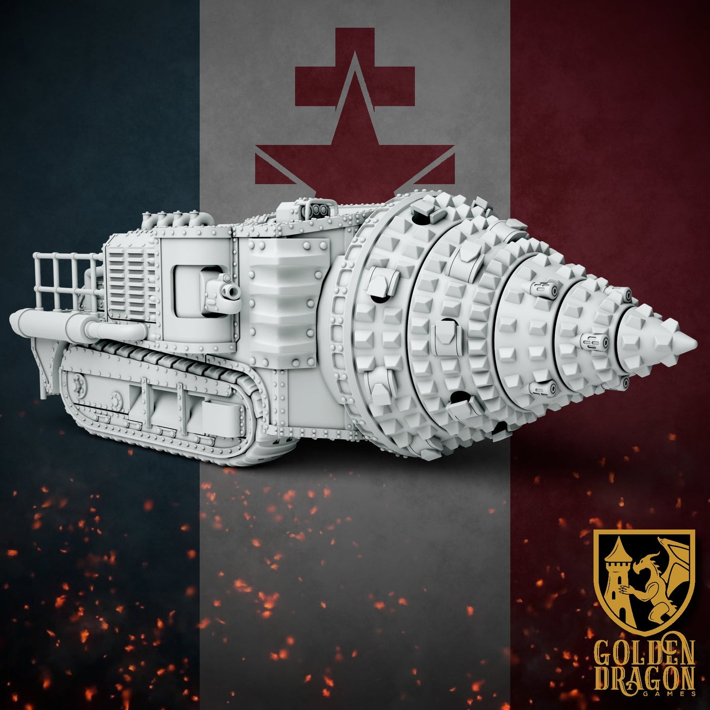 New French Republic CSM 38A Breaching Drill | Golden Dragon Games Weird WW2 Role Playing Miniatures