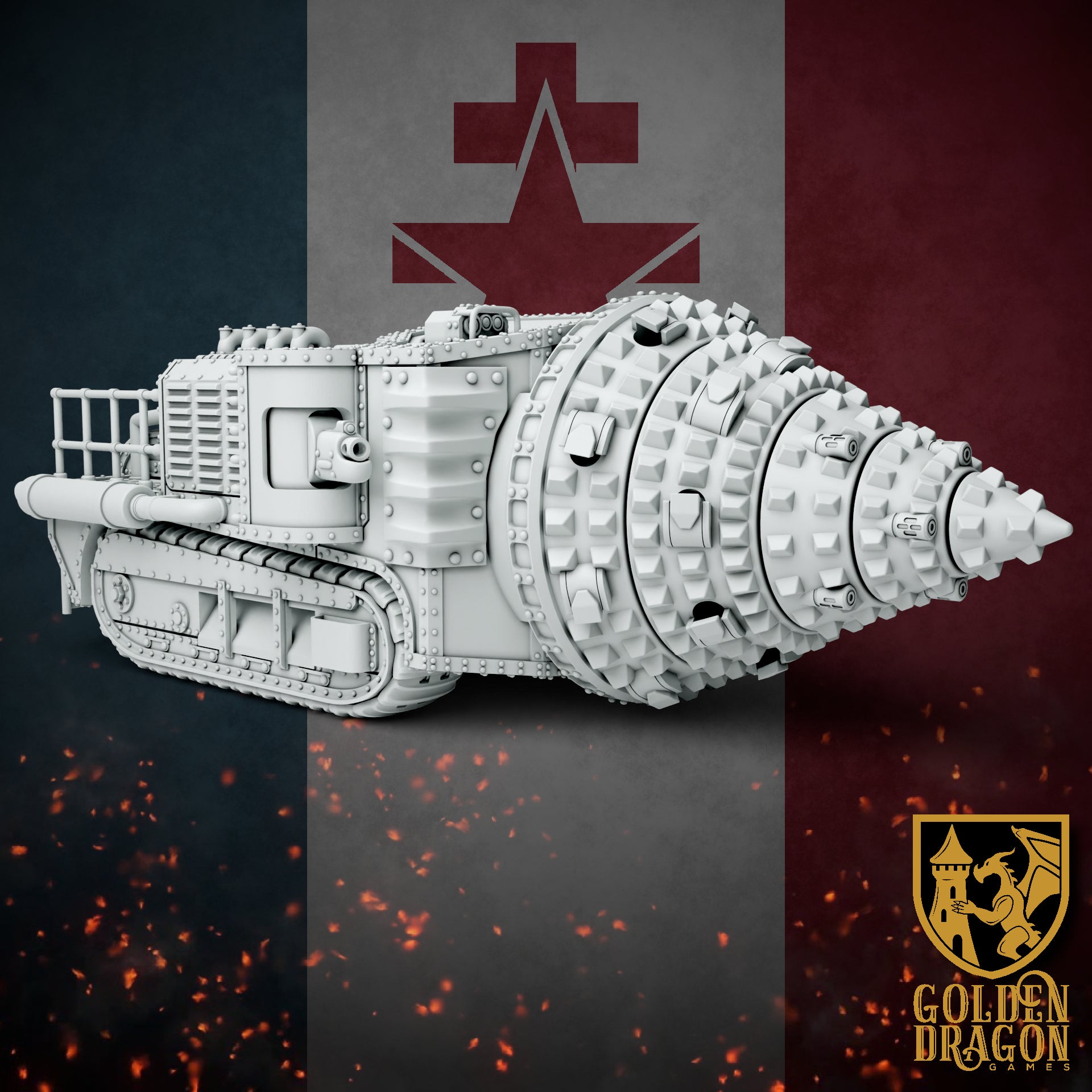 New French Republic CSM 38A Breaching Drill | Golden Dragon Games Weird WW2 Role Playing Miniatures