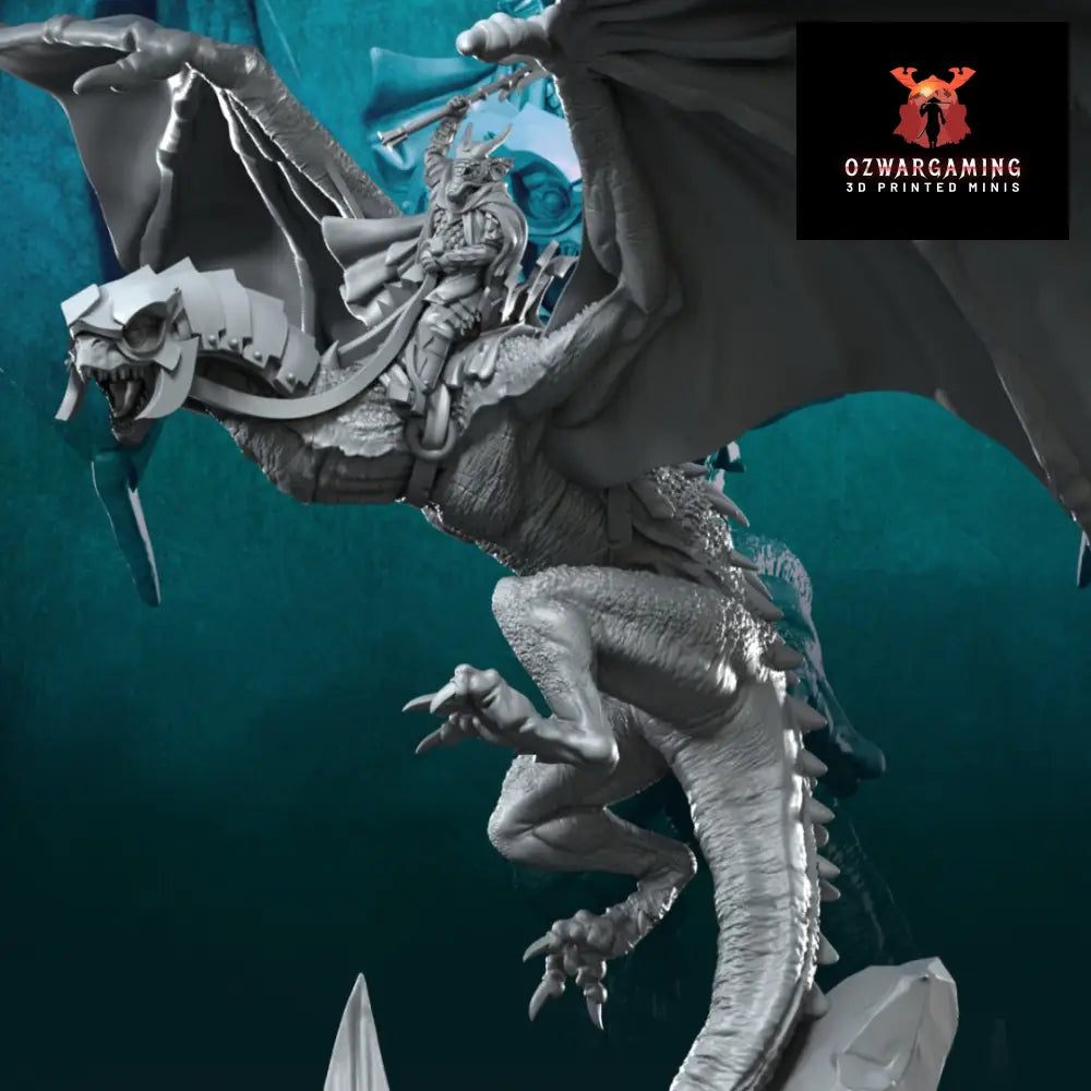 Dragon Army Dark Mage on Wyvern | Davale Games 25mm Fantasy Wargaming Miniatures Role Playing Miniatures